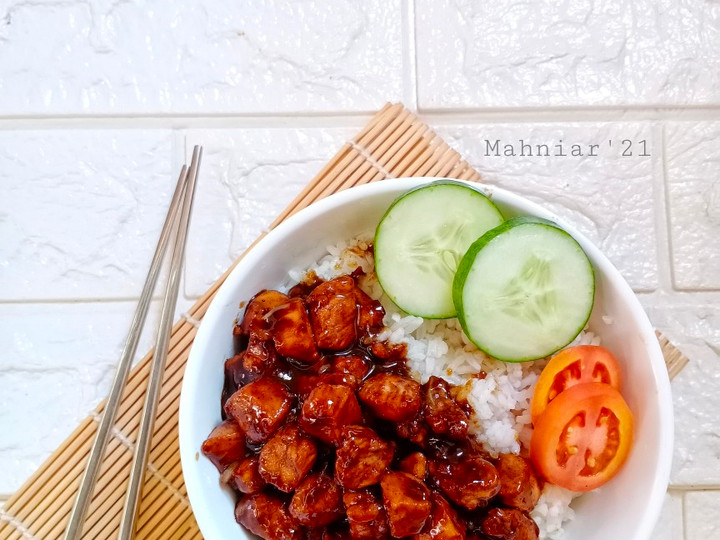 Cara Buat Chicken Black Pepper Rice Bowl Wajib Dicoba