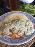Salmón a la plancha con salsa margarita