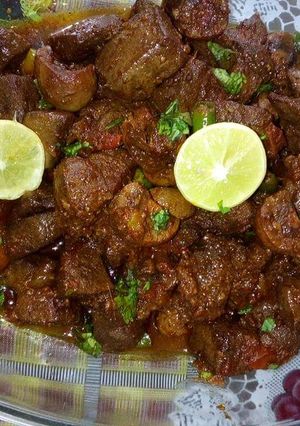 A picture of Mutton kalaji fry.