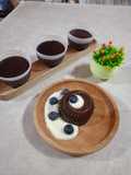 Chocolate pudding with cheesy vla