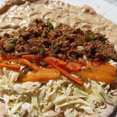 A picture of Beef shawarma fillings.