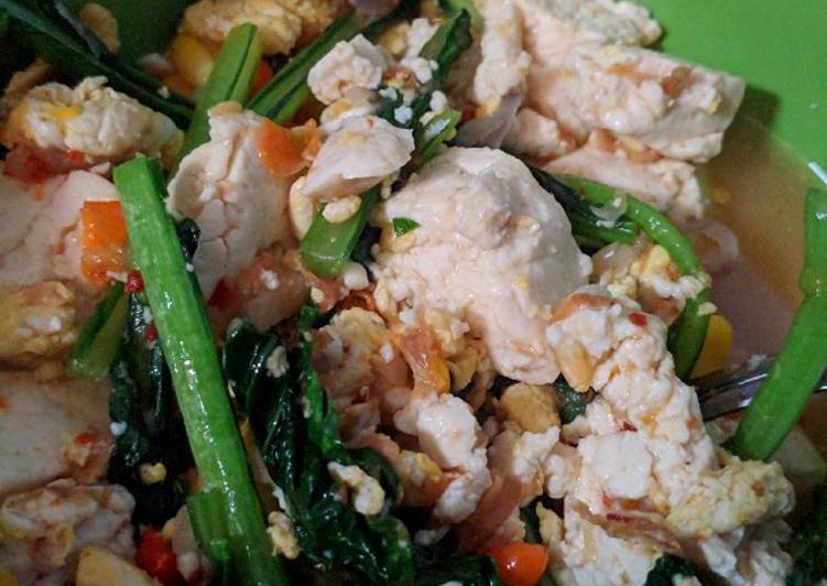 Tumis sawi telur orakarik tahu jagun