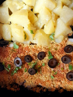 Foto de Bacalhau com Crumble de Broa e Batatas na Airfryer