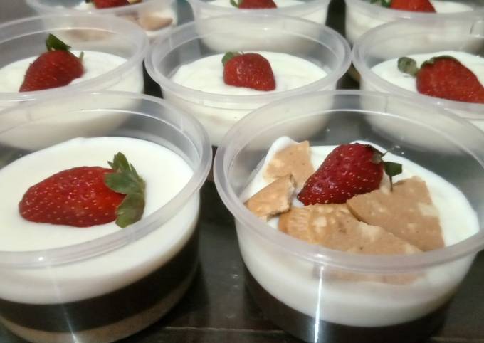 Dessert Puding dan Biskuit Fla ala Rumahan