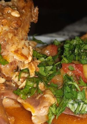 صورة لوصفة دجاج مع الخضار في الفرن 🍗