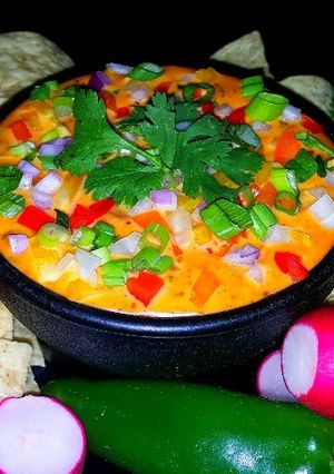 A picture of Mike's Southwestern Chili Con Queso Dip.