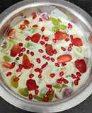 Fresh cream custard fruit salad
