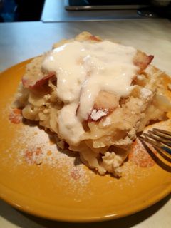 Rakott túrós csusza recept fotója
