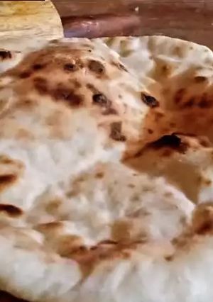 A picture of Naan in frying pan.!!.