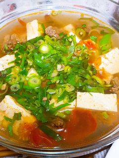 Hình của món Canh thịt bò đậu hũ cho 1 ngày mưa.