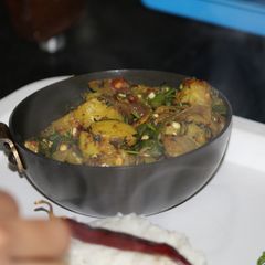 A picture of Aloo Bhindi-quick and easy (Potatoes & Ladies Finger in North Indian style).