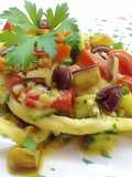 Filei calabresi con crema di salmone affumicato e verdure
