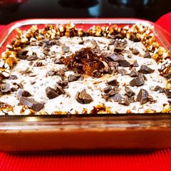 Bournvita pudding A picture of Bournvita pudding.