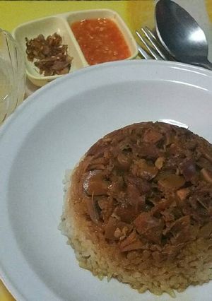 Foto resep Nasi Tim Ayam Jamur