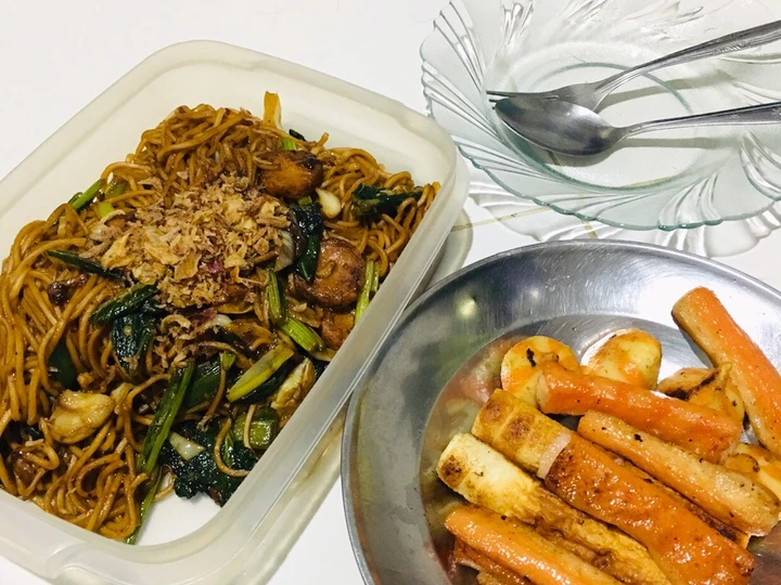 Cara Gampang Membuat Resep Mie Goreng dan Seafood Olahan Bakar yang Enak Banget Anti Ribet, Lezat Sekali