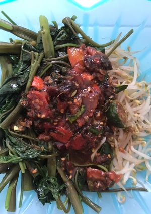 Foto resep Rujak kangkung khas lombokEkonomis
