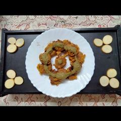 Crispy and spicy baby potato chaat -Barule A picture of Crispy and spicy baby potato chaat -Barule.