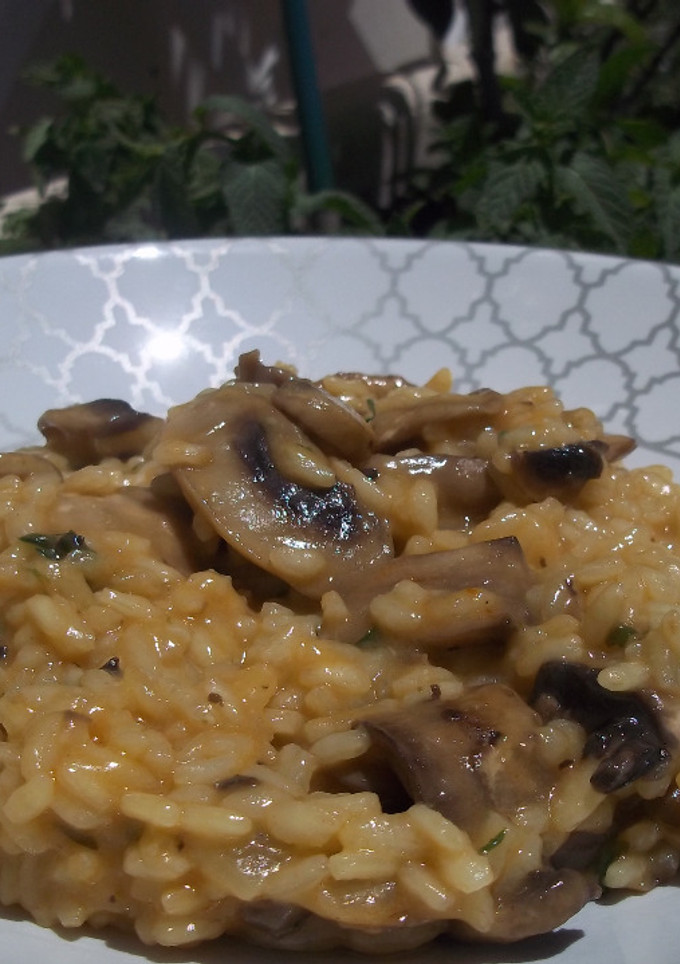Una foto de Risotto de champiñones