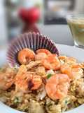Arroz Chaufa de Langostinos y Ostiones a base de Pisco 👍🇵🇪