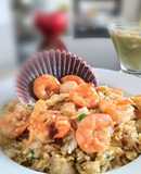 Arroz Chaufa de Langostinos y Ostiones a base de Pisco 👍🇵🇪