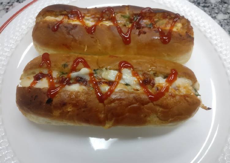 Easy Way to Cook Yummy Stuffed veg hotdogs