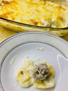 صورة لوصفة كفته وبطاطس بالبشاميل 🍽