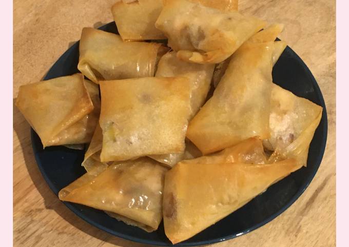 Feuille de brick saumon - asperge