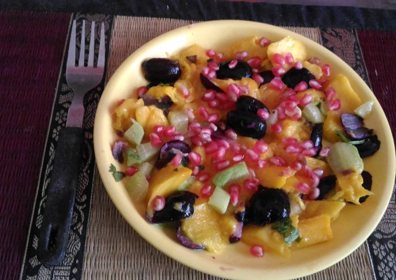 Mango jamun fruit chat