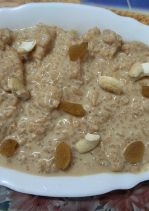 A picture of Nolen Gurer payesh / Date Palm Jaggery Kheer.