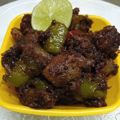 A picture of Mutton chilli fry.