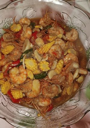 Foto resep Udang jagung manis pedas manis