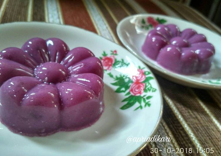 Puding ubi ungu