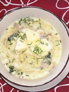 Una foto de Zapallo Spaghetti Alfredo y más