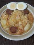 Pote de repollo y chorizo