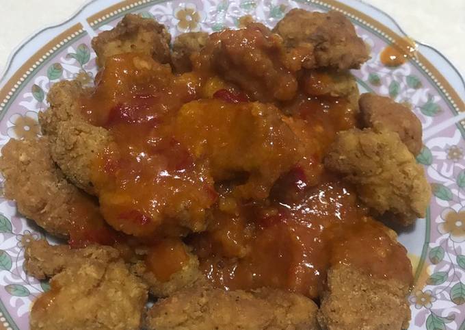 Resep Ayam Popcorn Saus Padang Simpel, Enak Banget