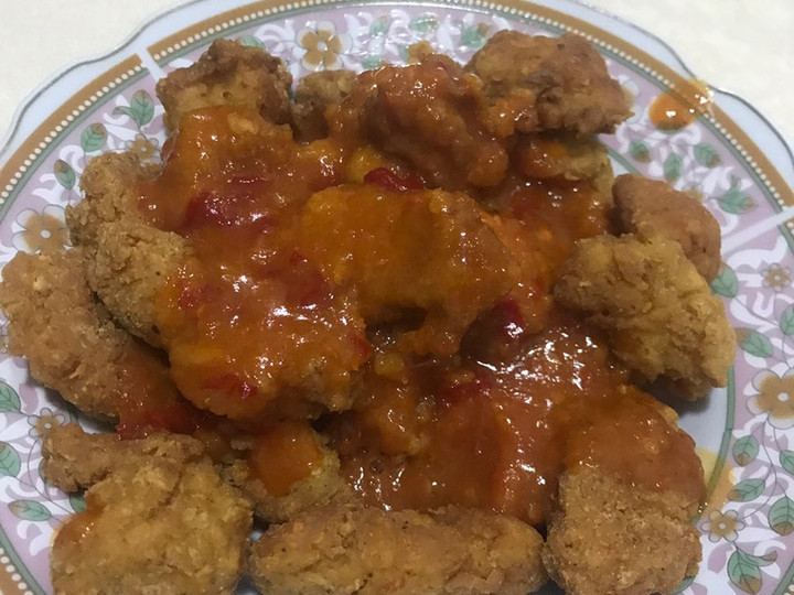 Resep Ayam Popcorn Saus Padang Simpel, Enak Banget