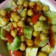 A picture of White chana Chat.
