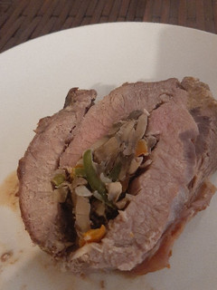 Una foto de Lomo liso relleno con champiñones