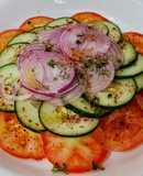 ENSALADA🥒🌰🍅Básica Para Pescado...!🥗