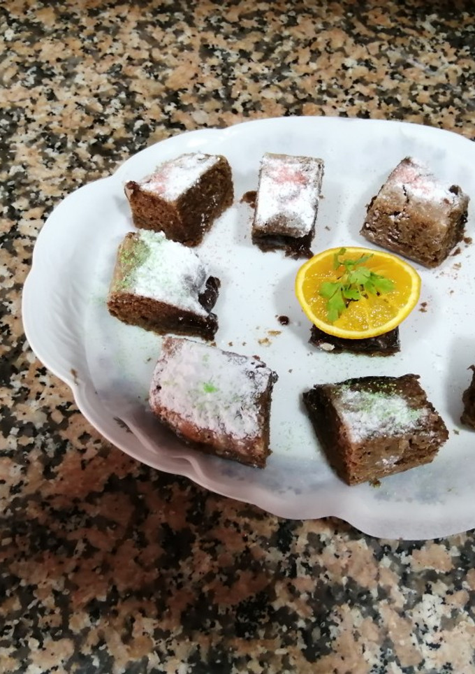 Una foto de Brownie de chocolate