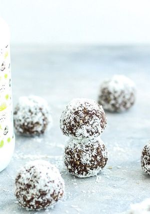 A picture of Coconut Cacao Bliss Balls.