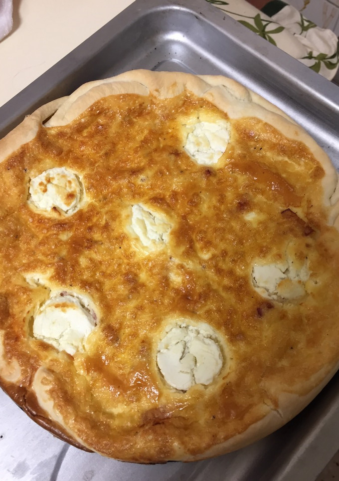 Una foto de Quiche de queso de Cabra y bacon