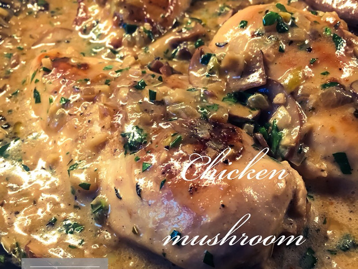 Resep Chicken mushroom scallopini (ayam masak scallopini) Yang Enak Banget