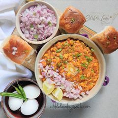 Boiled egg Pav bhaji A picture of Boiled egg Pav bhaji.