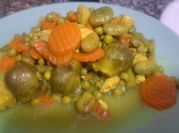 Una foto de menestra congelada carne