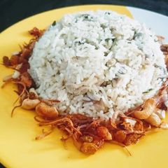 A picture of Sofiyani biriyani or white biriyani.