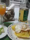 Yuca con huevo.