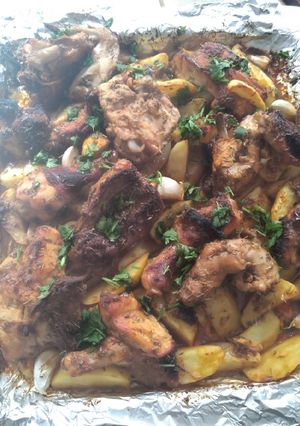 A picture of Oven baked chicken.