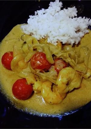 Una foto de Curry Thai de langostinos