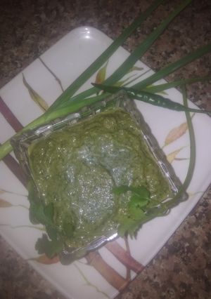 हरा लहसुन प्याज़ की चटनी (Hara lahsun pyaz ki chutney recipe in hindi) रेसिपी मुख्य फोटो